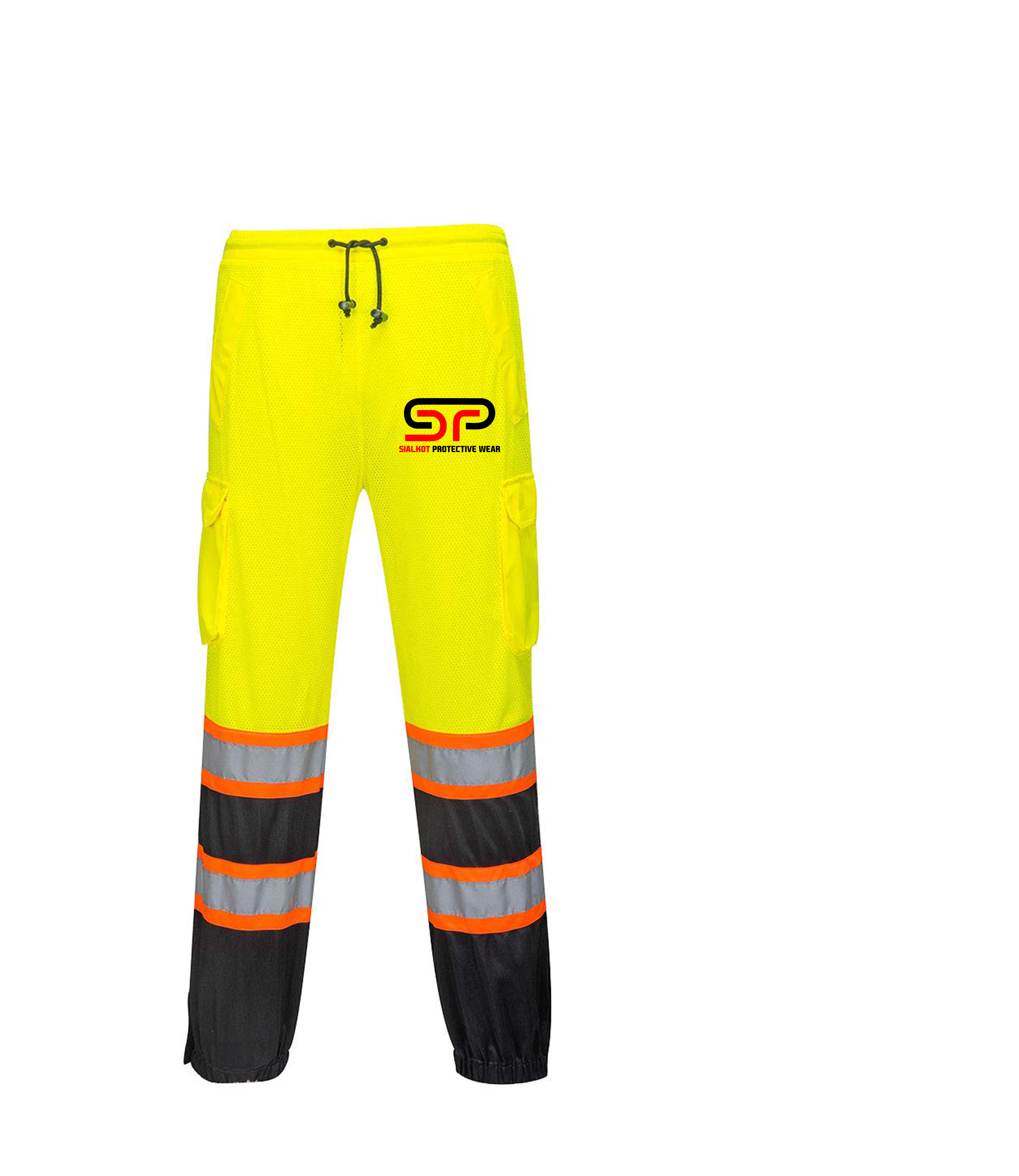 High Visibility Safe Work Pants Reflective Sweatpants Hi Vis Joggers Slim Fit Jogging Bottoms Workout for Men's S-4XL support customization (OEM) Sialkot Protective Wear. - Image 2