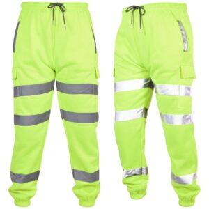 High Visibility Safe Work Pants Reflective Sweatpants Hi Vis Joggers Slim Fit Jogging Bottoms Workout for Men's S-4XL support customization (OEM) Sialkot Protective Wear.