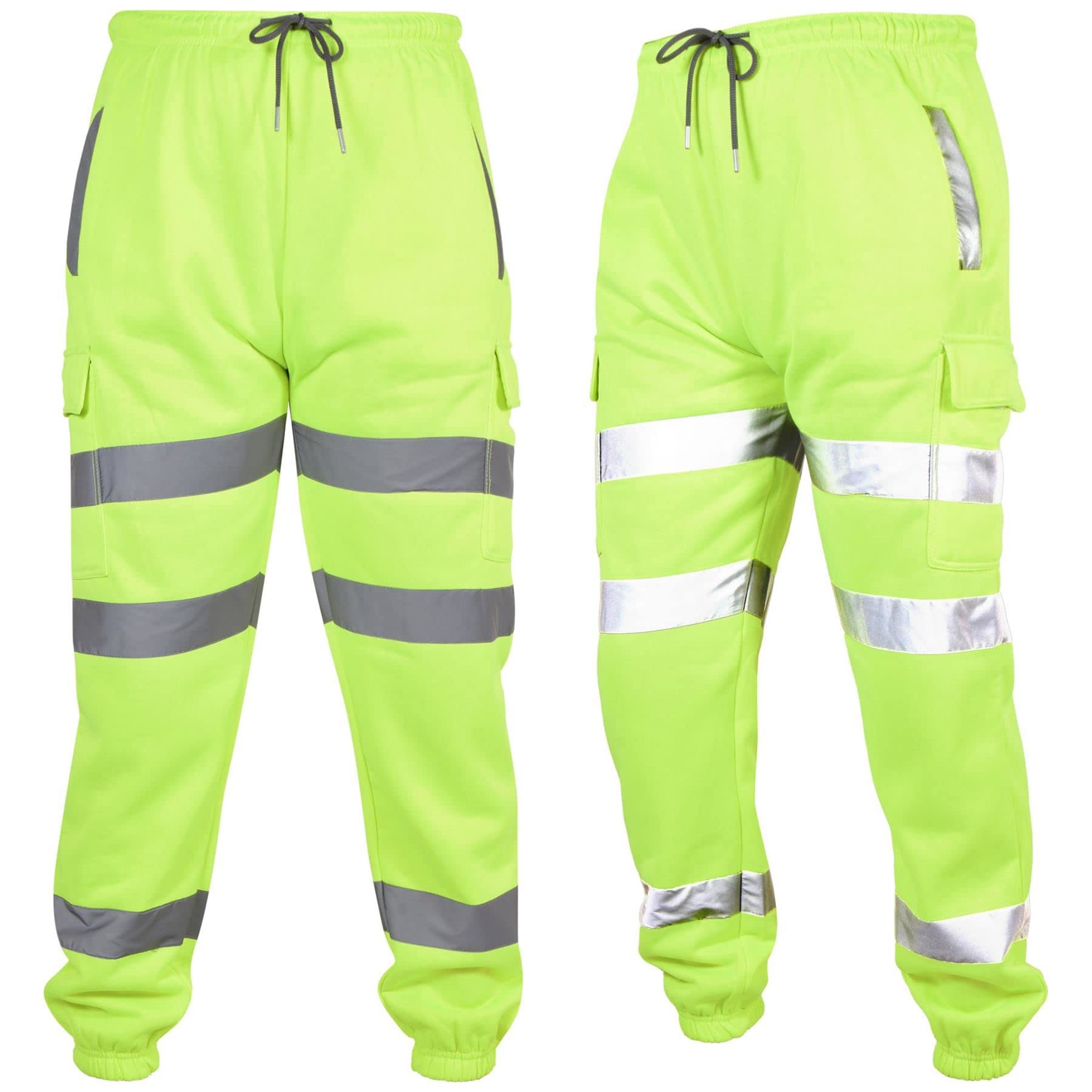 High Visibility Safe Work Pants Reflective Sweatpants Hi Vis Joggers Slim Fit Jogging Bottoms Workout for Men's S-4XL support customization (OEM) Sialkot Protective Wear.