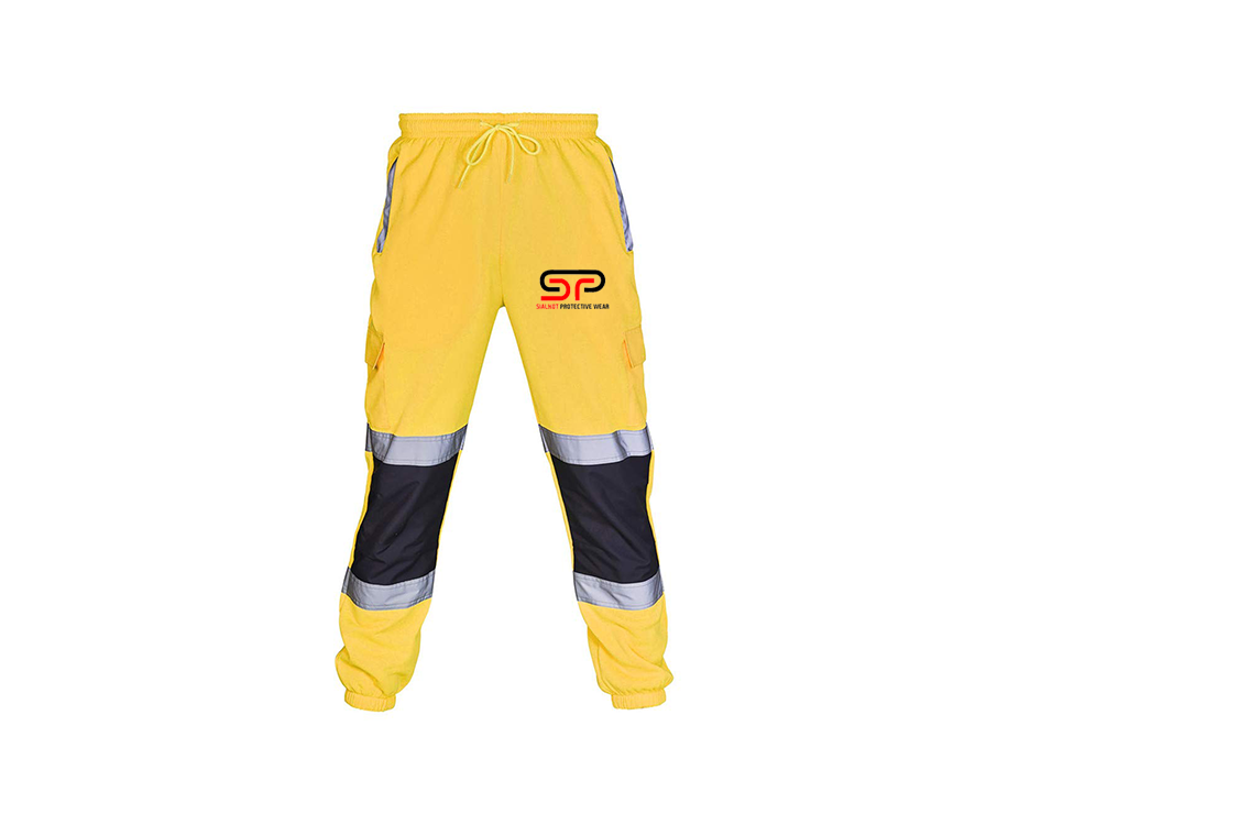 High Visibility Safe Work Pants Reflective Sweatpants Hi Vis Joggers Slim Fit Jogging Bottoms Workout for Men's S-4XL support customization (OEM) Sialkot Protective Wear. - Image 3