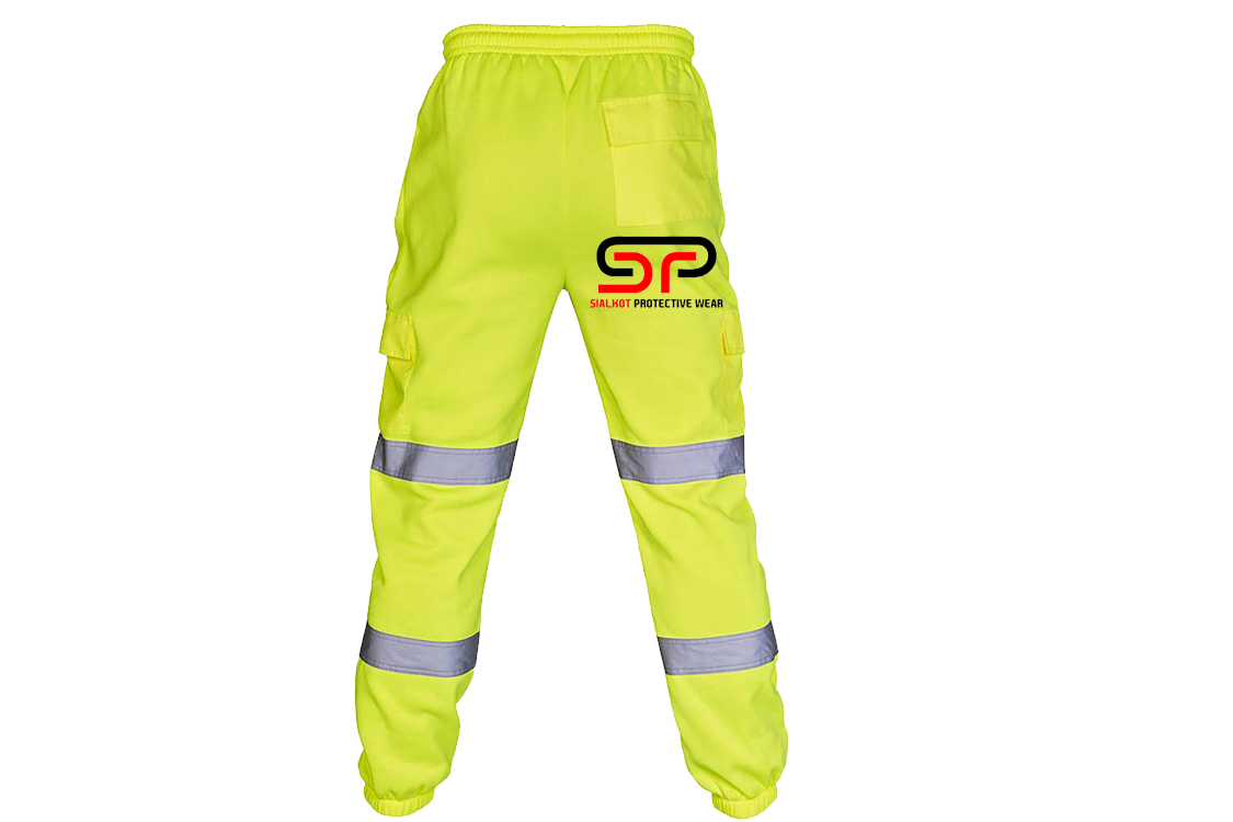 High Visibility Safe Work Pants Reflective Sweatpants Hi Vis Joggers Slim Fit Jogging Bottoms Workout for Men's S-4XL support customization (OEM) Sialkot Protective Wear. - Image 4