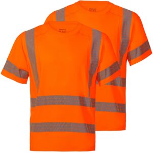 High Visibility Shirts for Men Hi Vis Reflective Safety Construction Shirts for Men Women, Short Sleeve Work Shirts Support Customization (OEM) Sialkot Protective Wear.