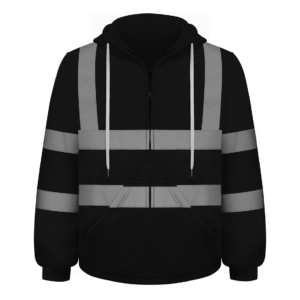 Hi Vis Hoodies for Men Women Safety Jacket Reflective with Zipper, High Visibility Hoodie for Men Construction Support Customization (OEM) Sialkot Protective Wear.