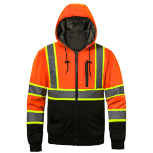 Safety Series Enhanced Visibility Sweatshirt With Reflective Contrasting Tape Support Customization (OEM) Sialkot Protective Wear.