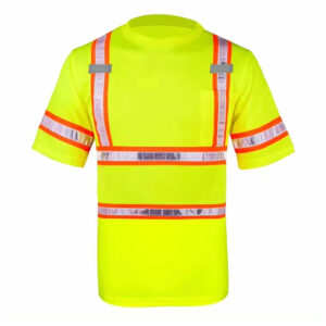 Men's Hi-Vis Reflective Tape Safety Shirt Construction Worker's High Visibility Short Sleeve Flame-Retardant Exercise Plus Size Support Customization (OEM) Sialkot Protective Wear.